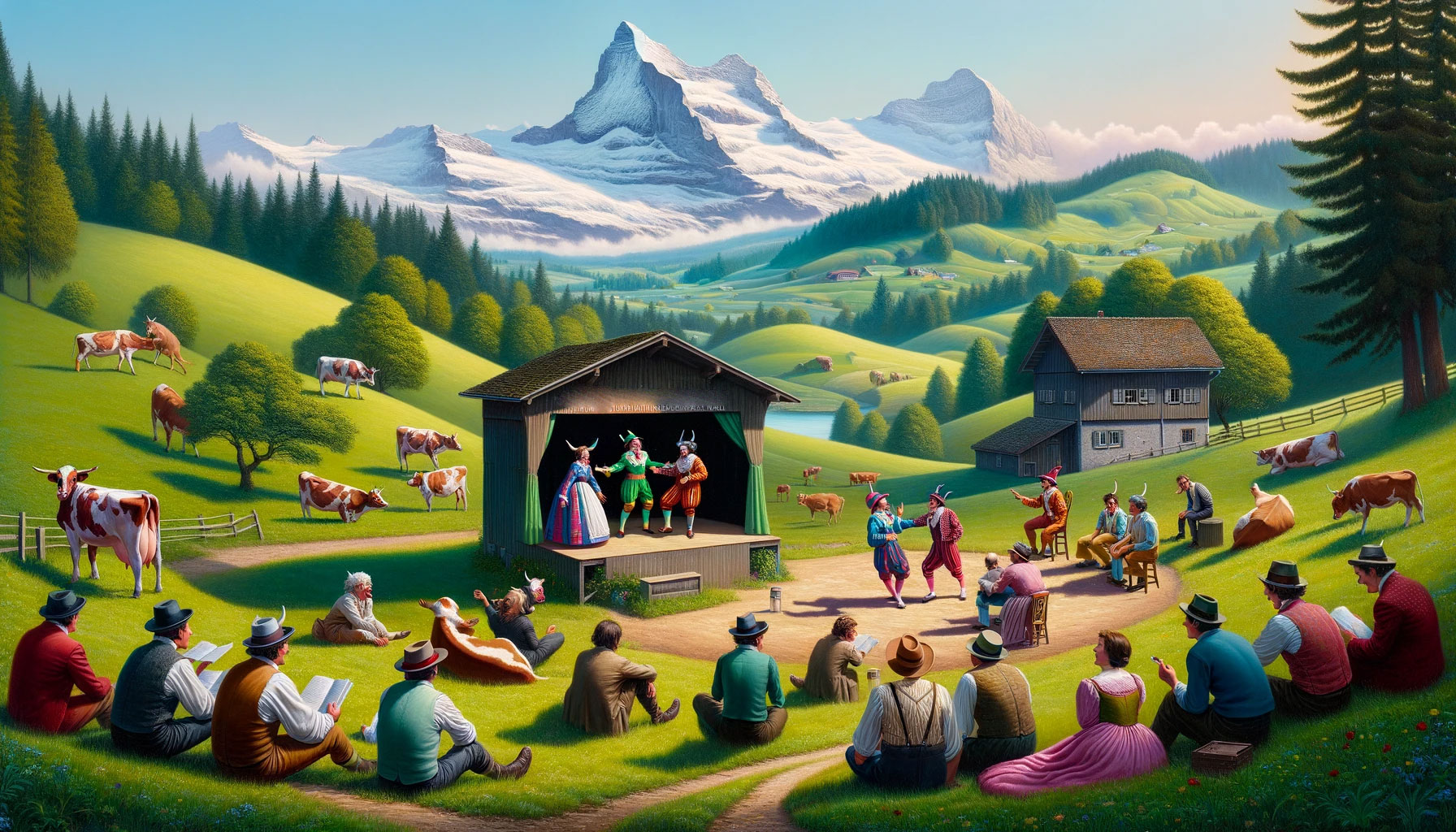 Improvisationstheater im Zürcher Oberland: Wo die Kühe lachen und die Berge applaudieren